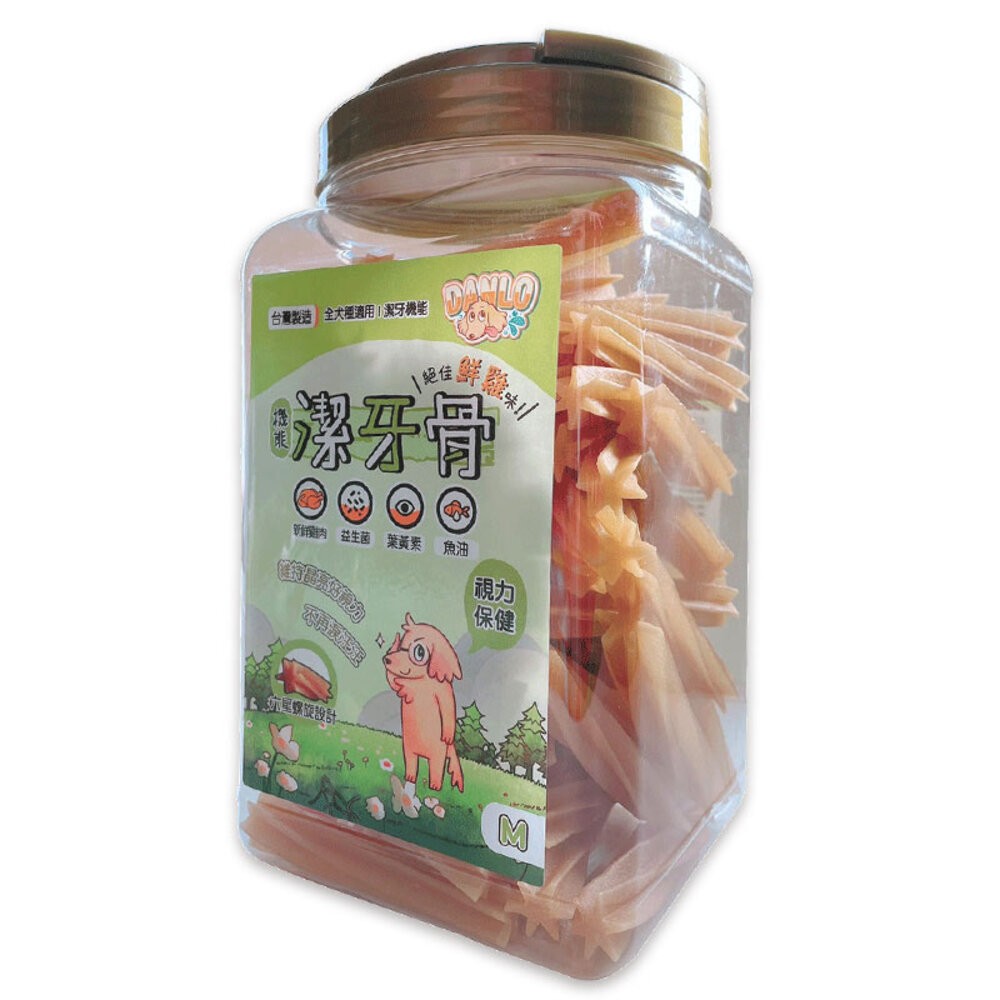 【旺生活】DANLO 丹露 機能潔牙骨 1000g/桶裝 狗零食 潔牙骨 犬用零食 寵物零食-規格圖7