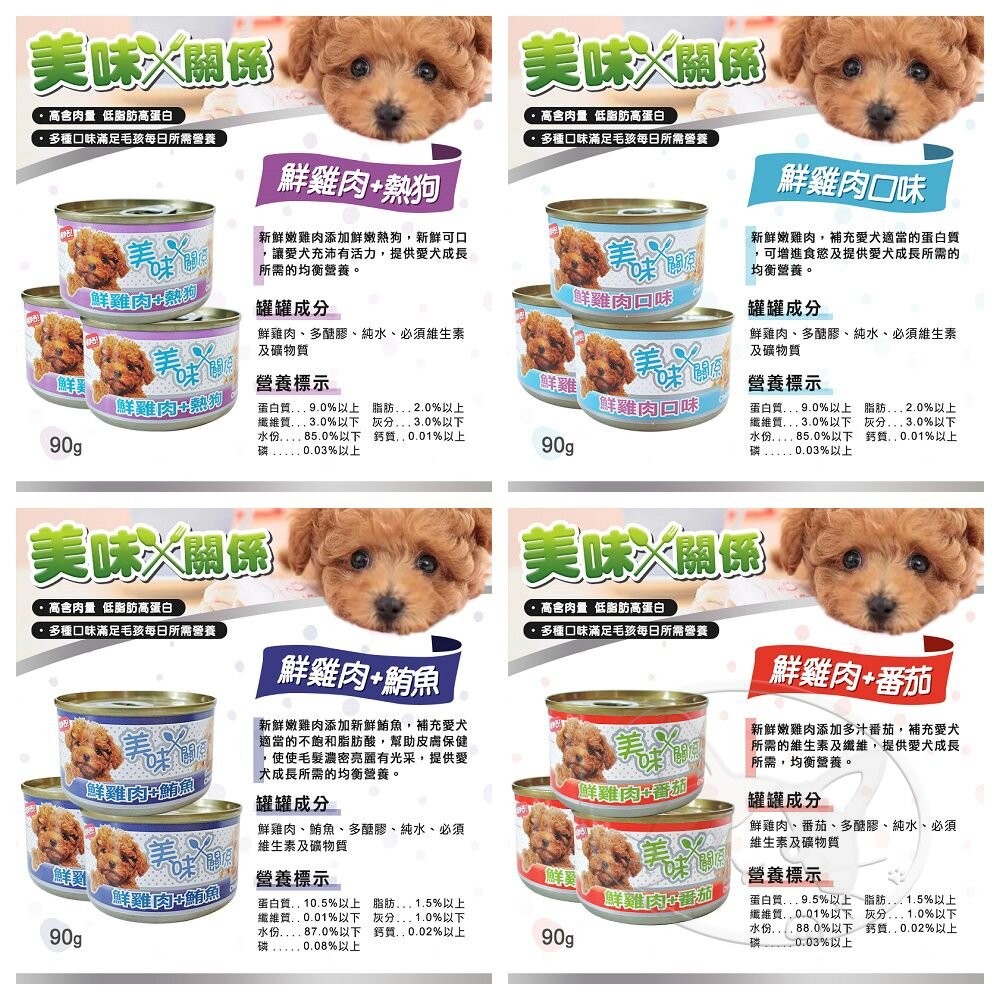 【旺生活】美味關係 鮮肉狗罐 狗狗主食罐 雞肉罐頭 主食餐罐 寵物罐頭 泰國產 90G/罐-細節圖7