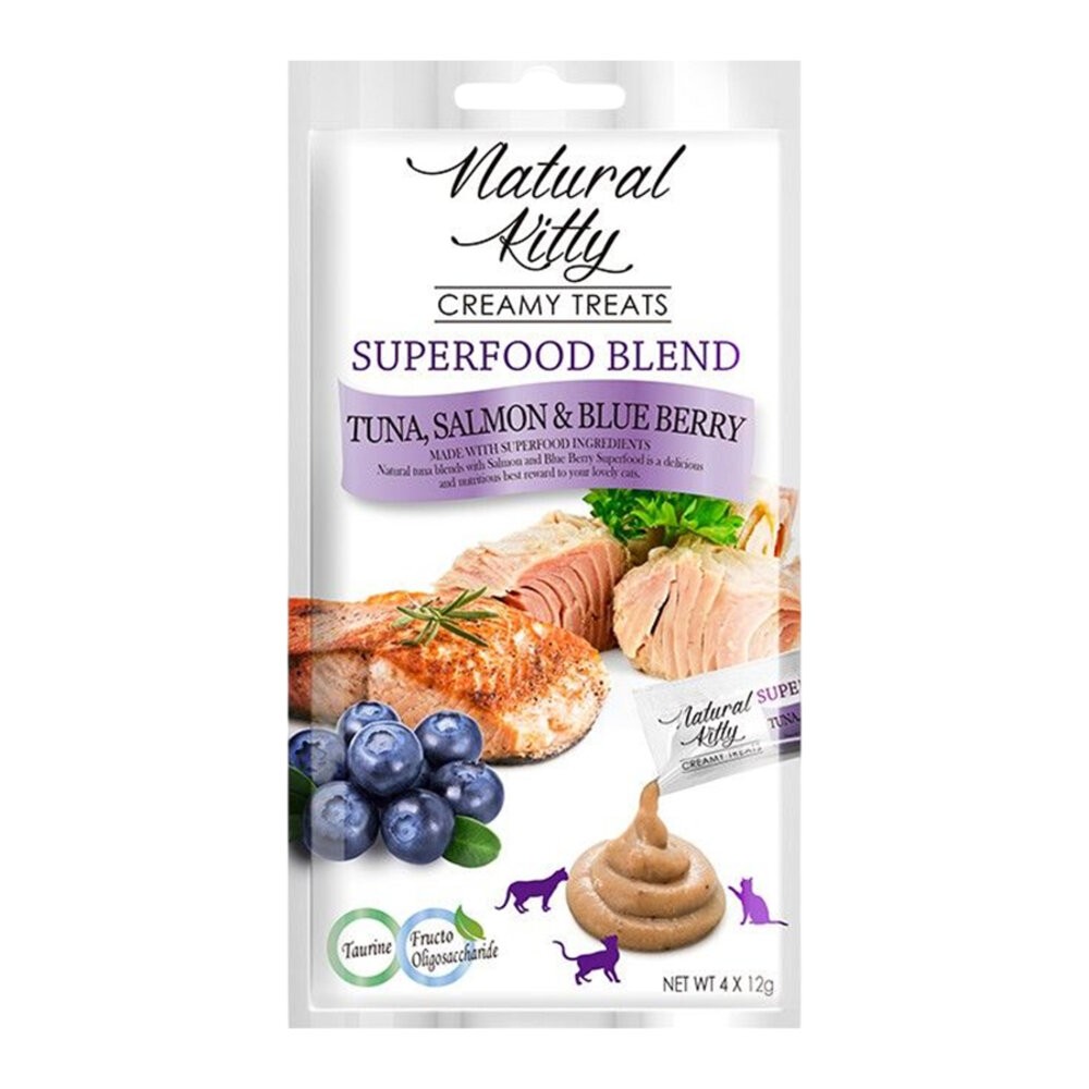 【旺生活】Natural Kitty 自然小貓 超級食物營養肉泥系列 4條入 貓零食 貓肉泥  寵物點心-規格圖7
