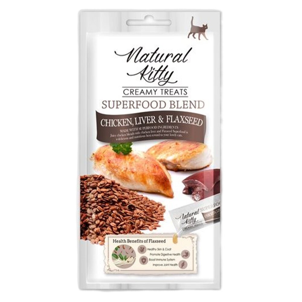 【旺生活】Natural Kitty 自然小貓 超級食物營養肉泥系列 4條入 貓零食 貓肉泥  寵物點心-規格圖7