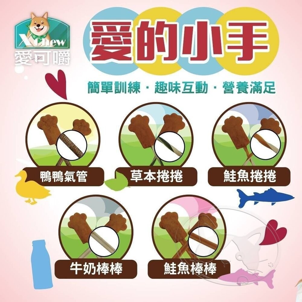 【旺生活】X Chew 愛可嚼 愛的小手 40g/單支 超巨大潔牙棒 棒棒糖 潔牙骨 狗零食-細節圖7