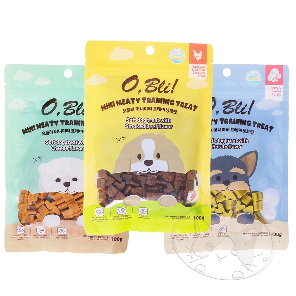 【旺生活】O,Bli! 噢，比利！潔牙小點心 100g 軟式小點心 狗零食 狗點心 韓國原裝-細節圖2