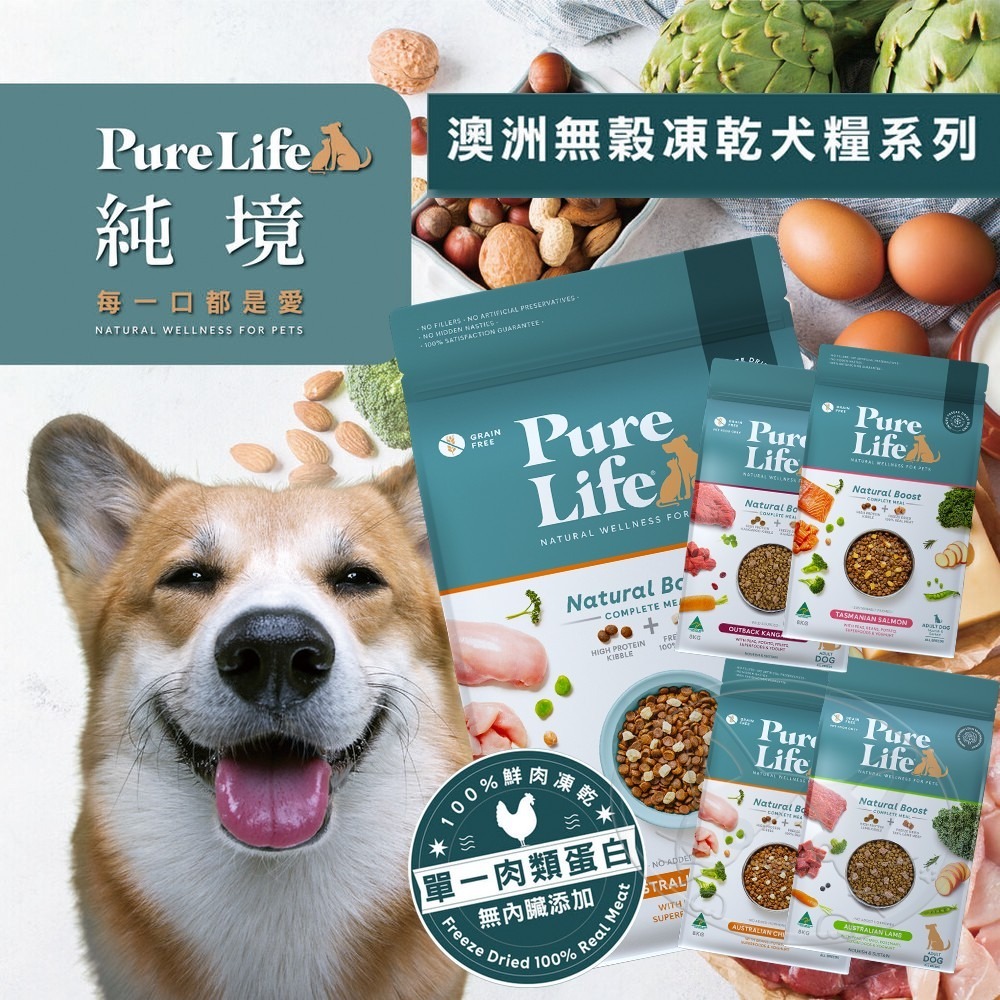 【WangLife】Pure Life 純境 無穀凍乾犬糧系列︱300g 1.8kg 8kg︱狗飼料 純境凍乾飼料-細節圖3