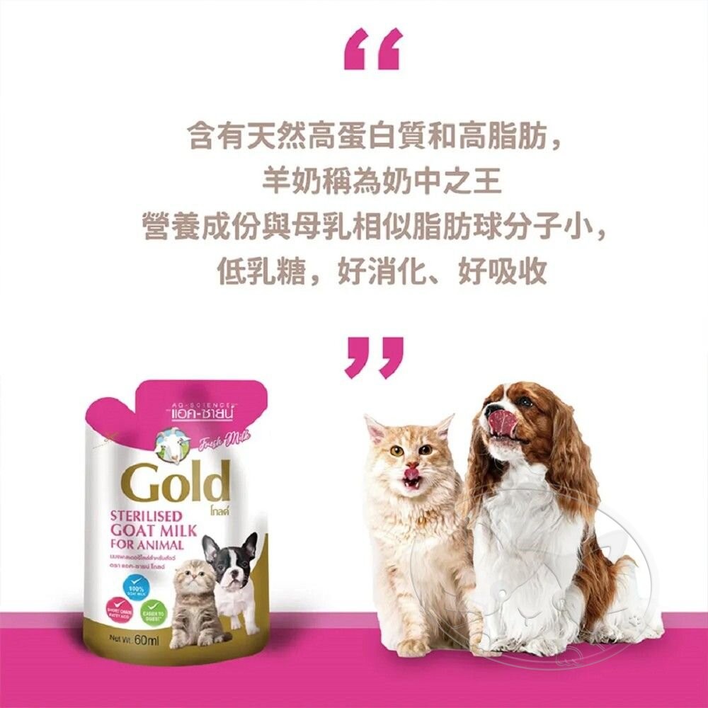 【旺生活】Gold 貓犬用新鮮滅菌山羊奶系列 60ml 【犬貓適用】初乳山羊奶/無乳糖山羊奶 寵物點心-細節圖6