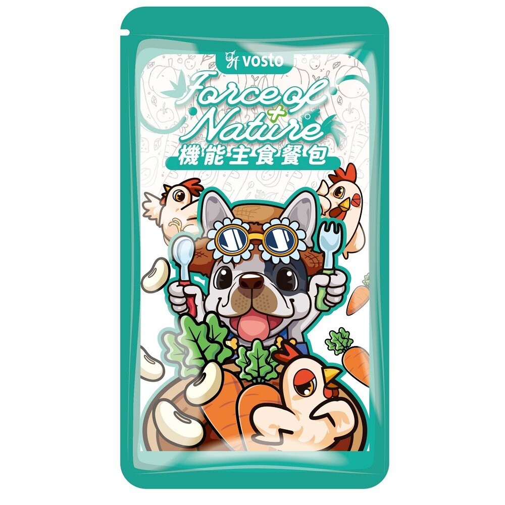 【旺生活】VOSTO 犬用機能主食餐包 100g 補水餐包 蛋白質補充 狗餐包 寵物餐包 寵物點心-規格圖6