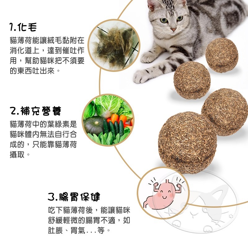 【WangLife】貓薄荷球 滾滾羽毛球 木天蓼 貓玩具 貓用大力丸 營養能量球 貓薄荷 逗貓球 貓草球-細節圖7