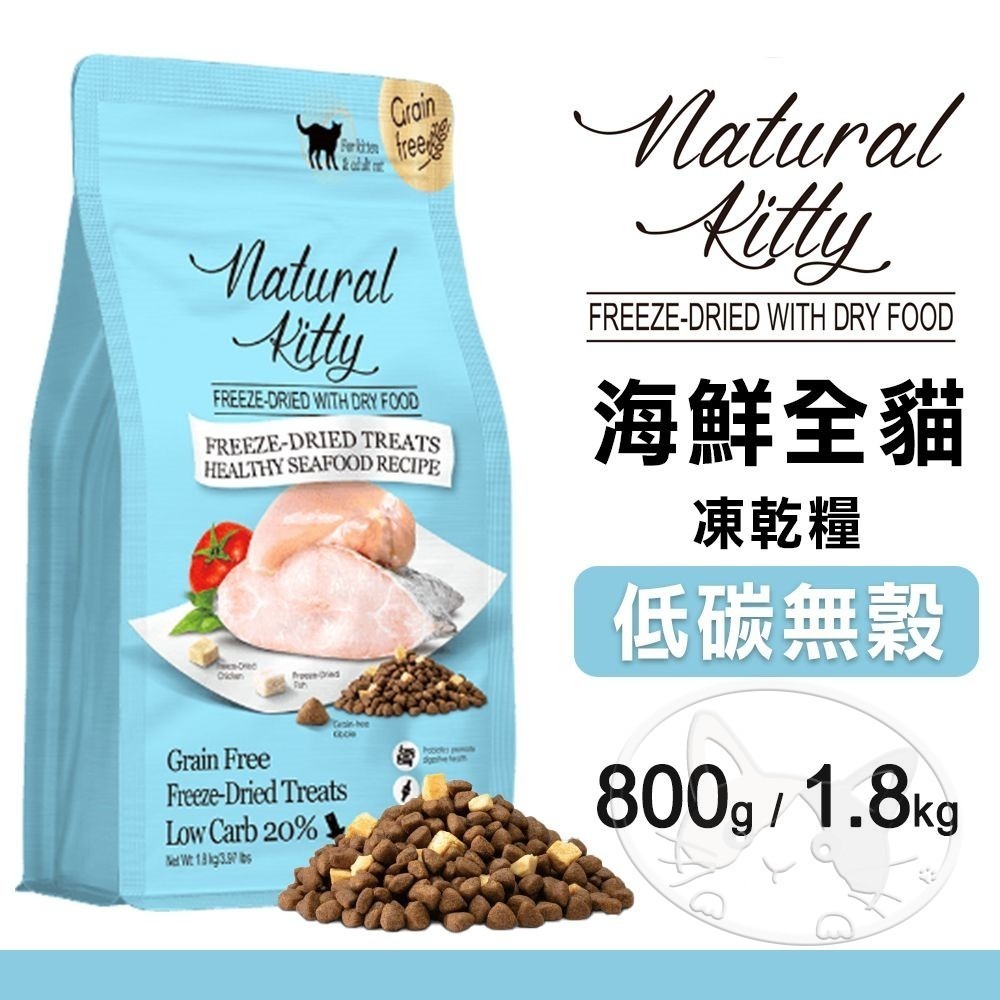【WangLife】Natural KItty 自然小貓 低碳無穀凍乾糧︱800g/1.8kg︱凍乾貓糧-細節圖9