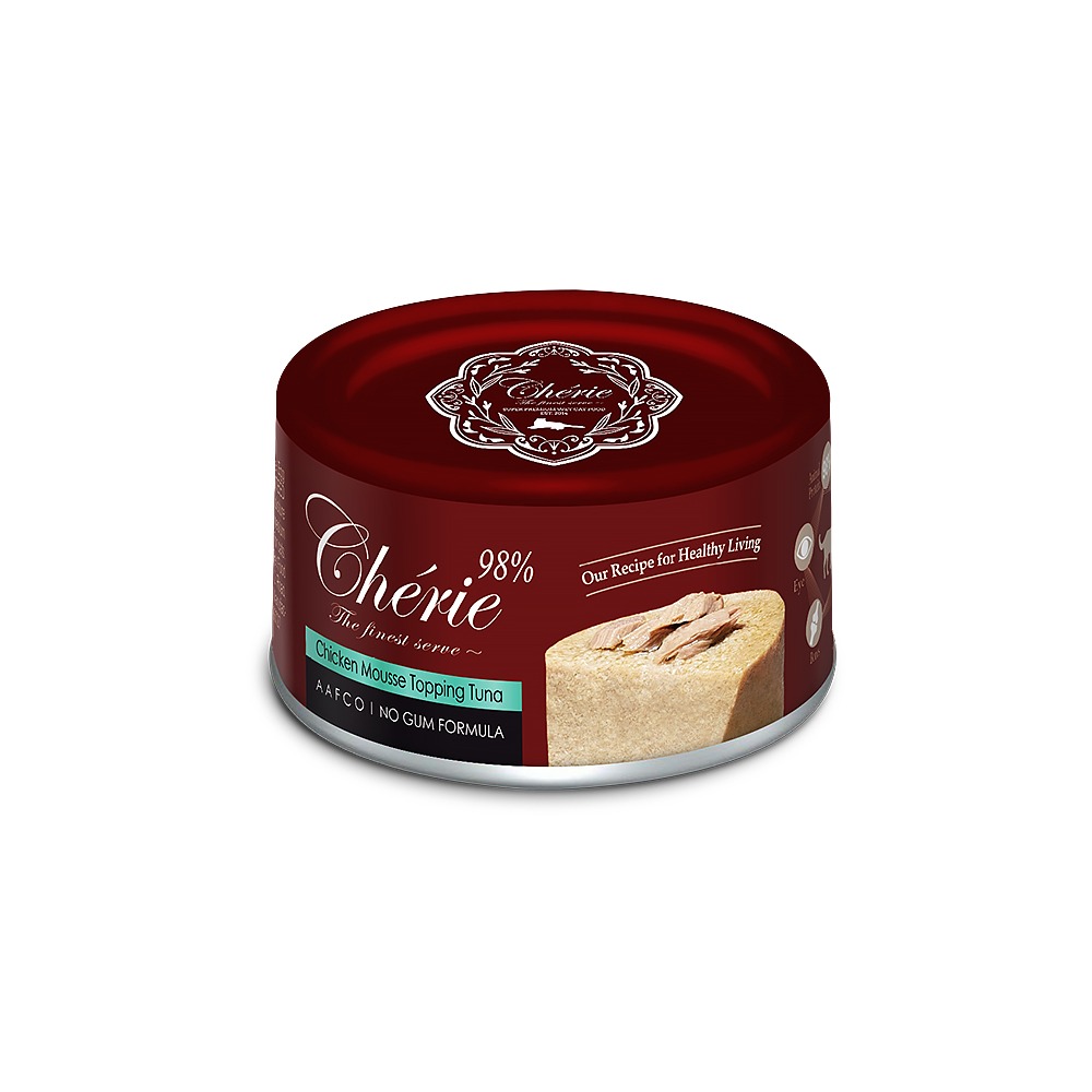【WangLife】Cherie 法麗 全方位無膠主食罐系列 【整箱24入】慕斯貓罐 80g  無膠罐 機能罐-規格圖11