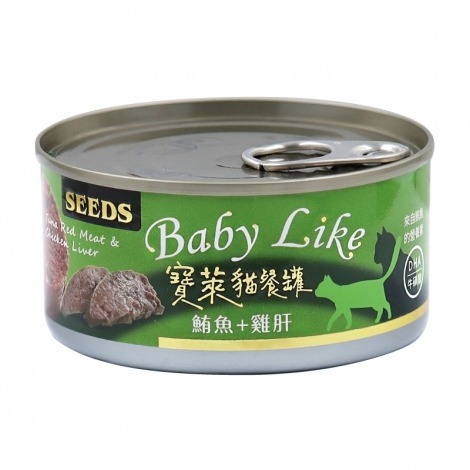 【旺生活】SEEDS惜時 Baby Like 寶萊貓餐罐 貓主食罐 170g 48入/箱 鮪魚罐 貓罐-規格圖11