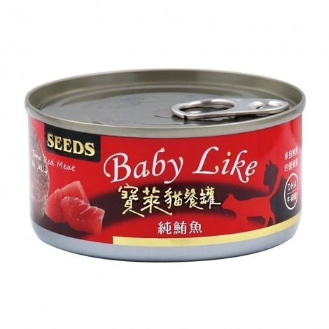 【旺生活】SEEDS惜時 Baby Like 寶萊貓餐罐 貓主食罐 170g 48入/箱 鮪魚罐 貓罐-規格圖11
