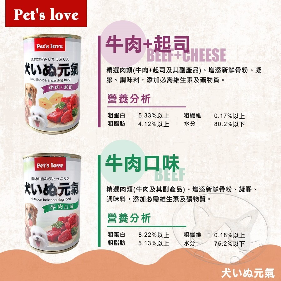 【WangLife】Pet＇s Love 犬いぬ元氣 頂級犬罐 400g 元氣犬 犬元氣 狗罐 狗主食罐-細節圖9