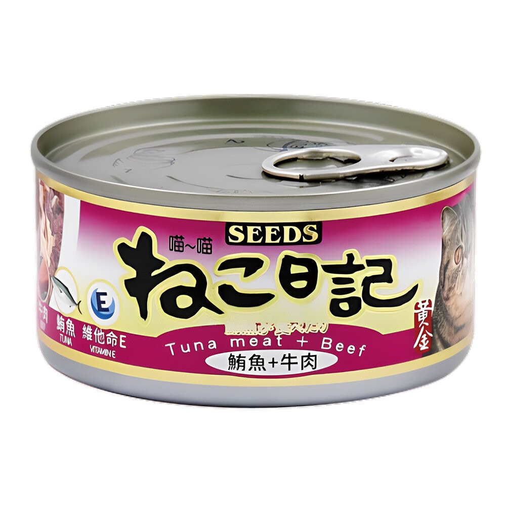 【旺生活】黃金喵喵日記營養綜合餐罐 170g 48入/箱 聖萊西 惜時SEEDS 喵喵日記 貓罐-規格圖11
