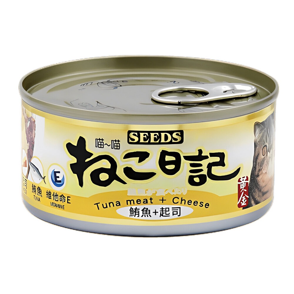 【旺生活】黃金喵喵日記營養綜合餐罐 170g 48入/箱 聖萊西 惜時SEEDS 喵喵日記 貓罐-規格圖11