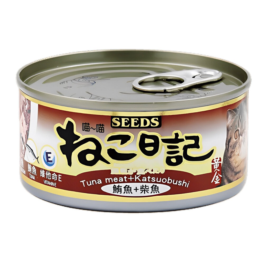【旺生活】黃金喵喵日記營養綜合餐罐 170g 48入/箱 聖萊西 惜時SEEDS 喵喵日記 貓罐-規格圖11