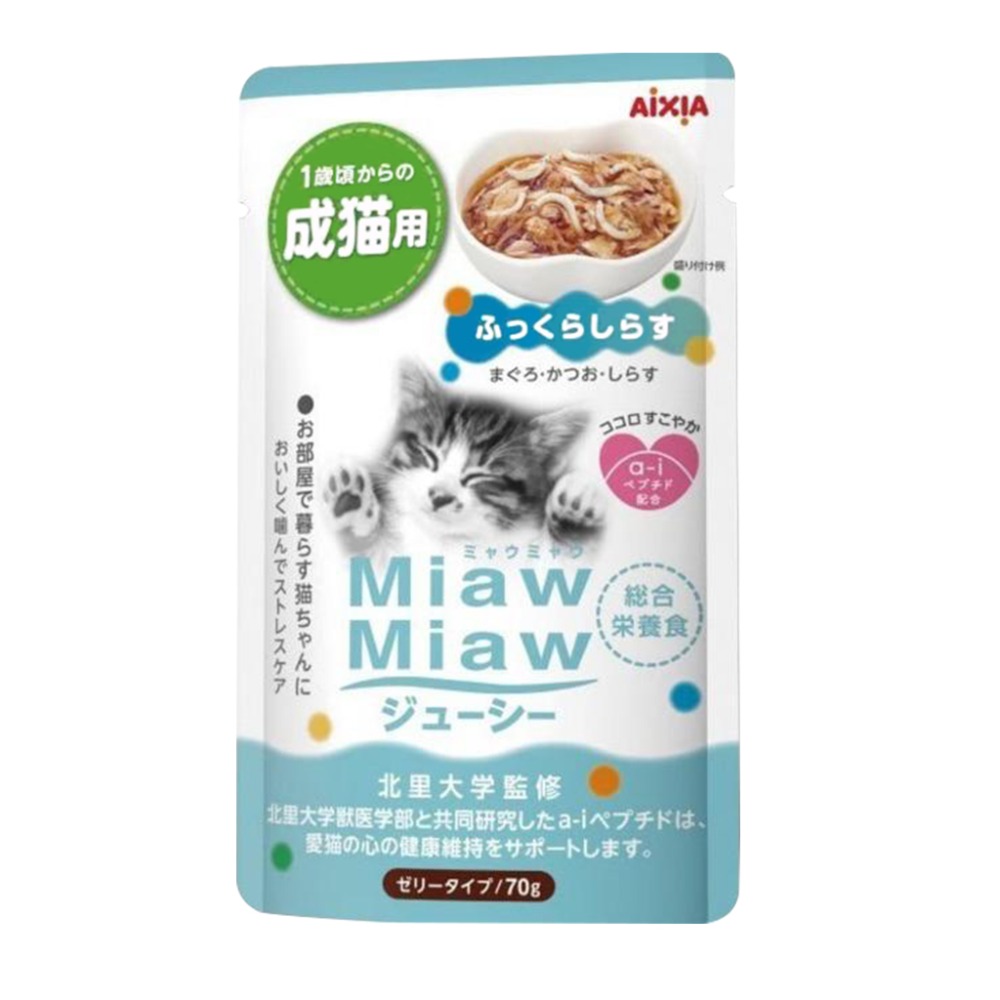 【WangLife】愛喜雅 AIXIA  樂妙喵主食軟包  貓主食餐包 70克-規格圖8