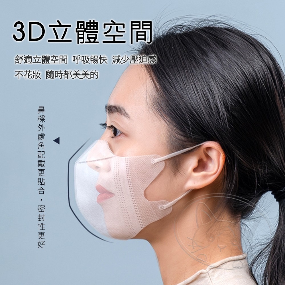 【WangLife】莫蘭迪3D立體韓版口罩 3D口罩 韓版口罩 顯瘦口罩 超立體口罩 口罩 大人/小孩口罩-細節圖8