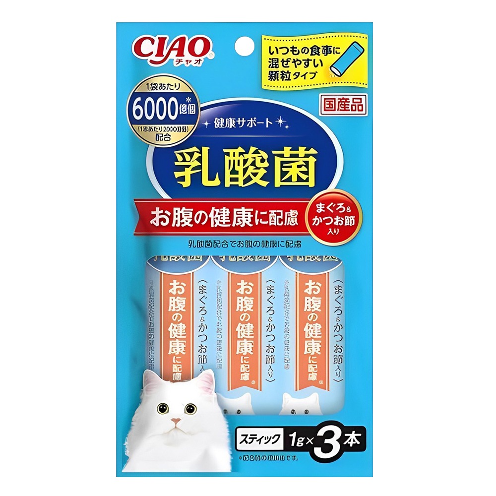 【WangLife】CIAO啾嚕 腹部健康保健配方營養粉 1g X3入 寵物食品 乳酸菌 貓點心 貓保健品-規格圖4