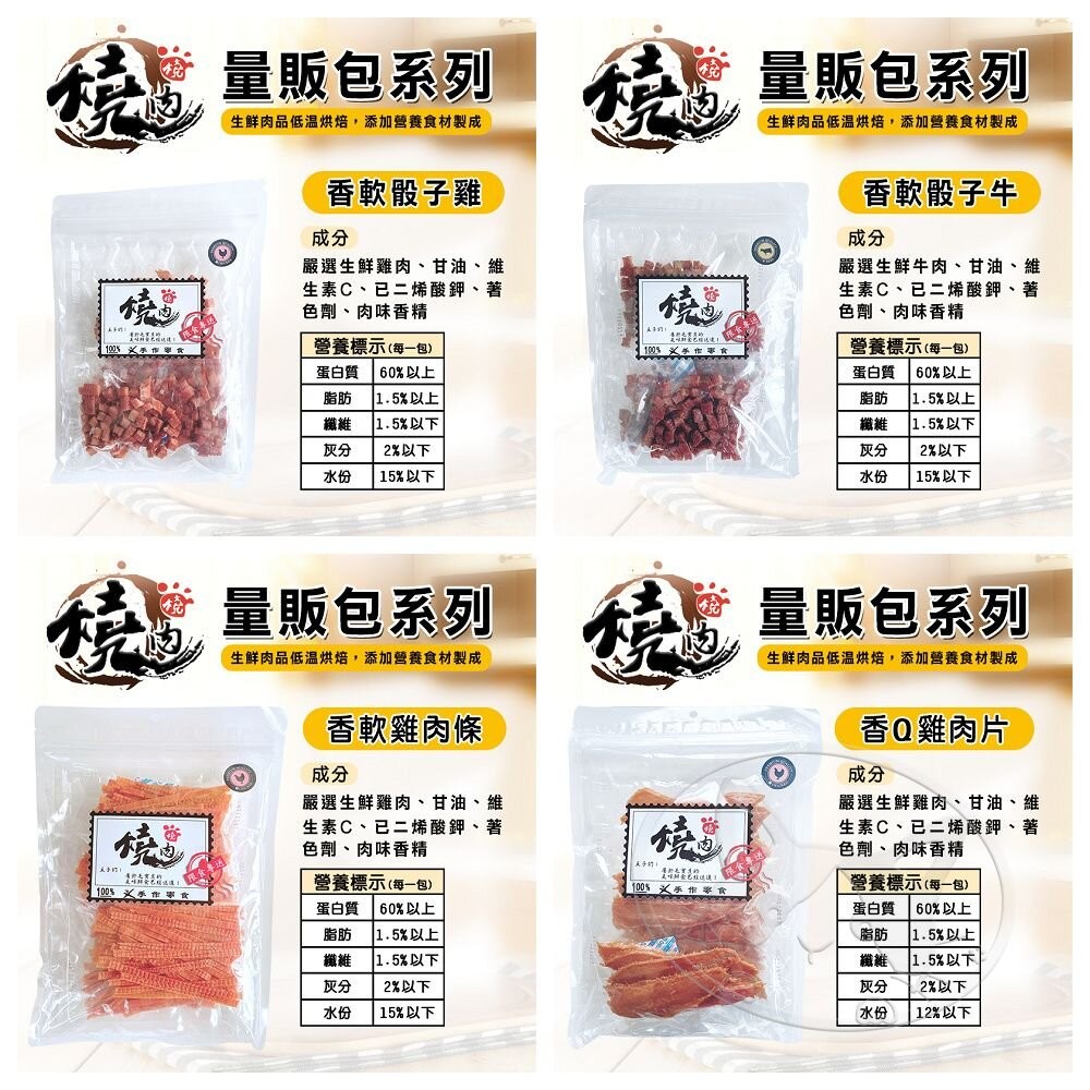 【旺生活】燒肉燒 手工肉乾零食 量販包  寵物零食 寵物肉乾 犬貓通用 狗零食 貓零食 潔牙零食-細節圖9