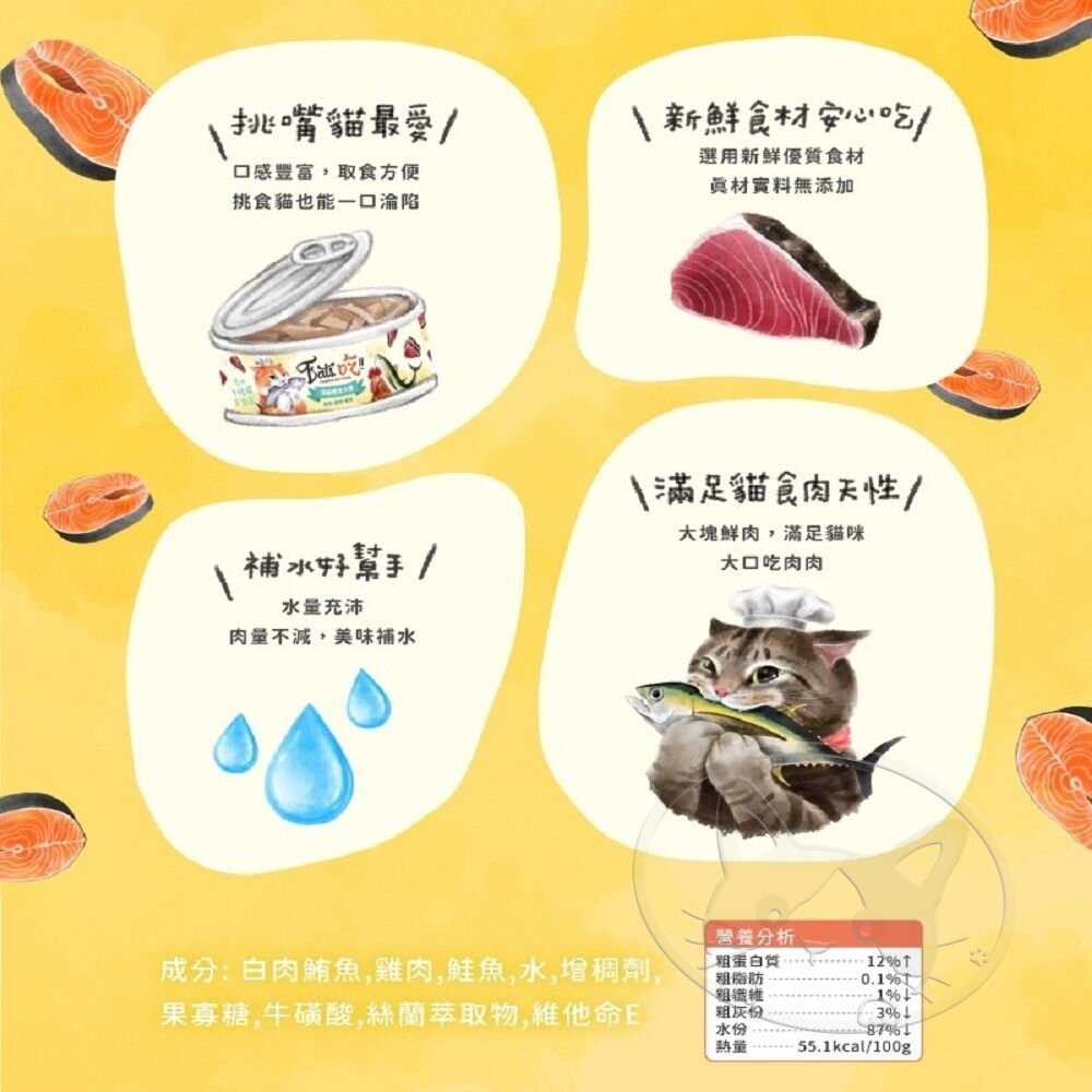 【旺生活】EATS吃 易特廚頂級貓罐 副食罐 80g/六種口味 貓點心罐 寵物罐頭 寵物點心罐-細節圖9