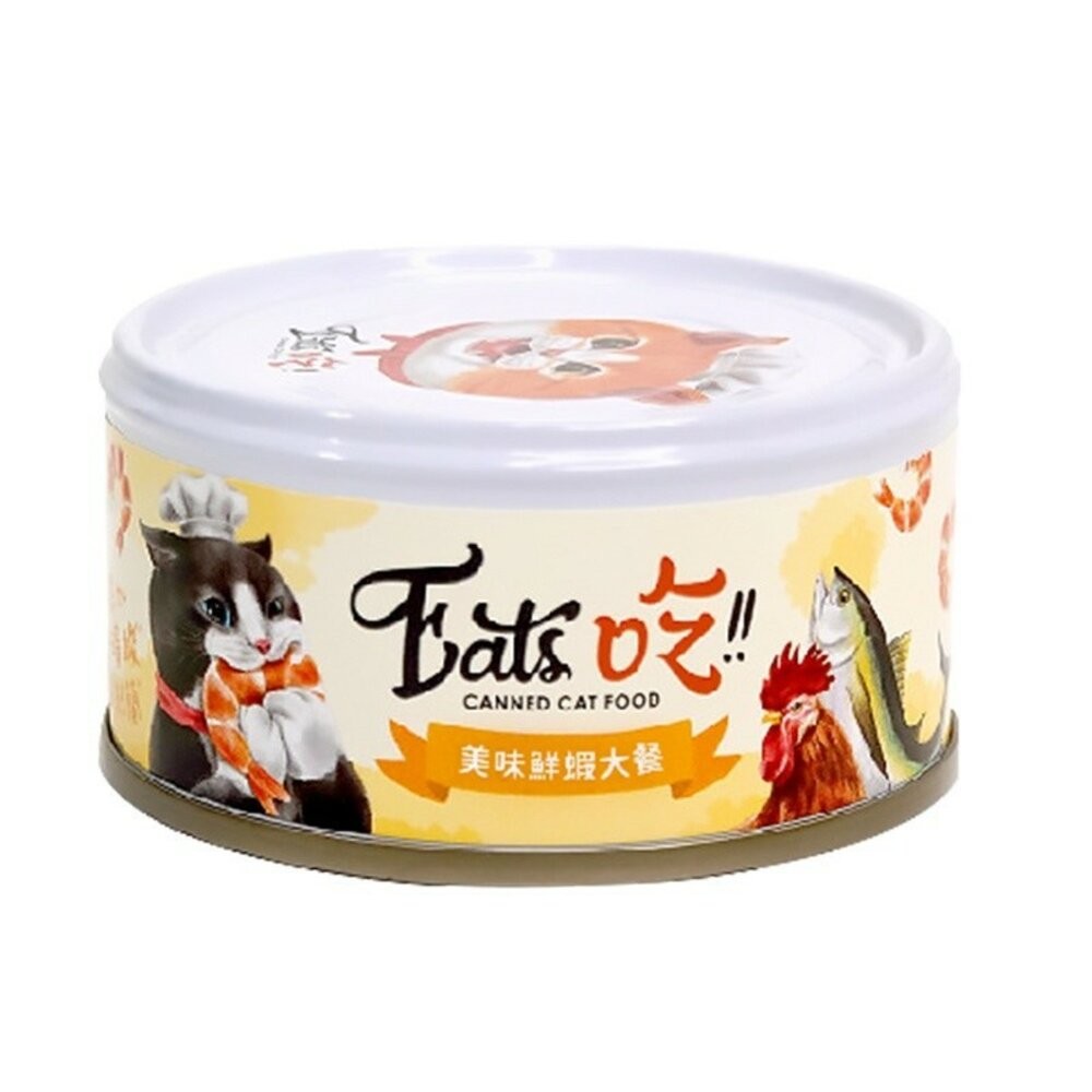 【旺生活】EATS吃 易特廚頂級貓罐 副食罐 80g/六種口味 貓點心罐 寵物罐頭 寵物點心罐-規格圖10