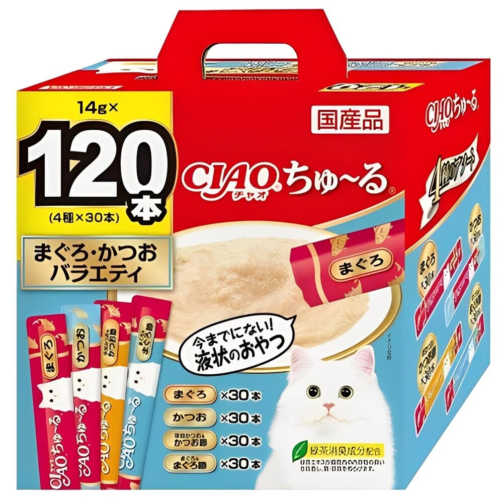 【旺生活】日本CIAO 啾嚕貓肉泥120入 貓零食 貓肉泥 貓點心 貓食品  寵物點心 寵物肉泥-規格圖4