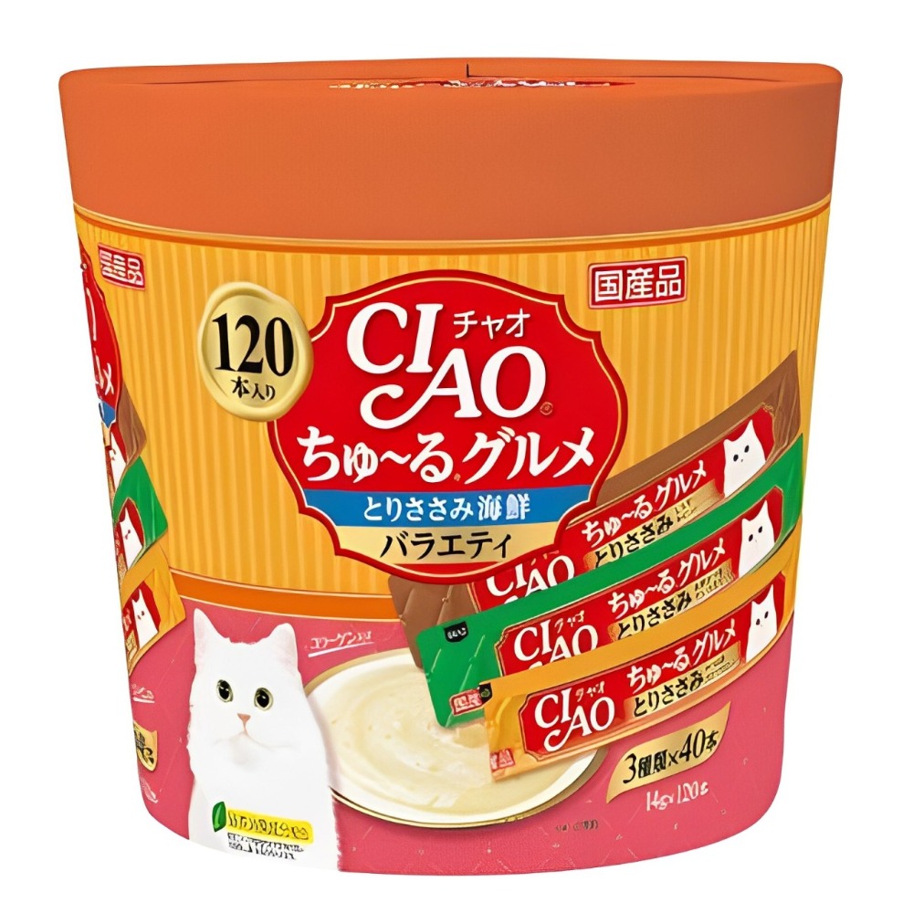 【WangLife】日本CIAO 啾嚕貓肉泥120入 貓零食 貓肉泥 貓點心 貓食品  寵物點心 寵物肉泥-規格圖4