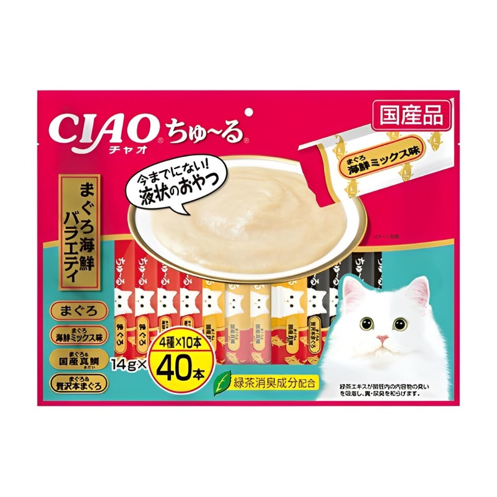 【WangLife】日本 CIAO 啾嚕貓肉泥 40入 貓零食 貓肉泥 貓點心 貓食品  寵物點心 寵物肉泥-規格圖4