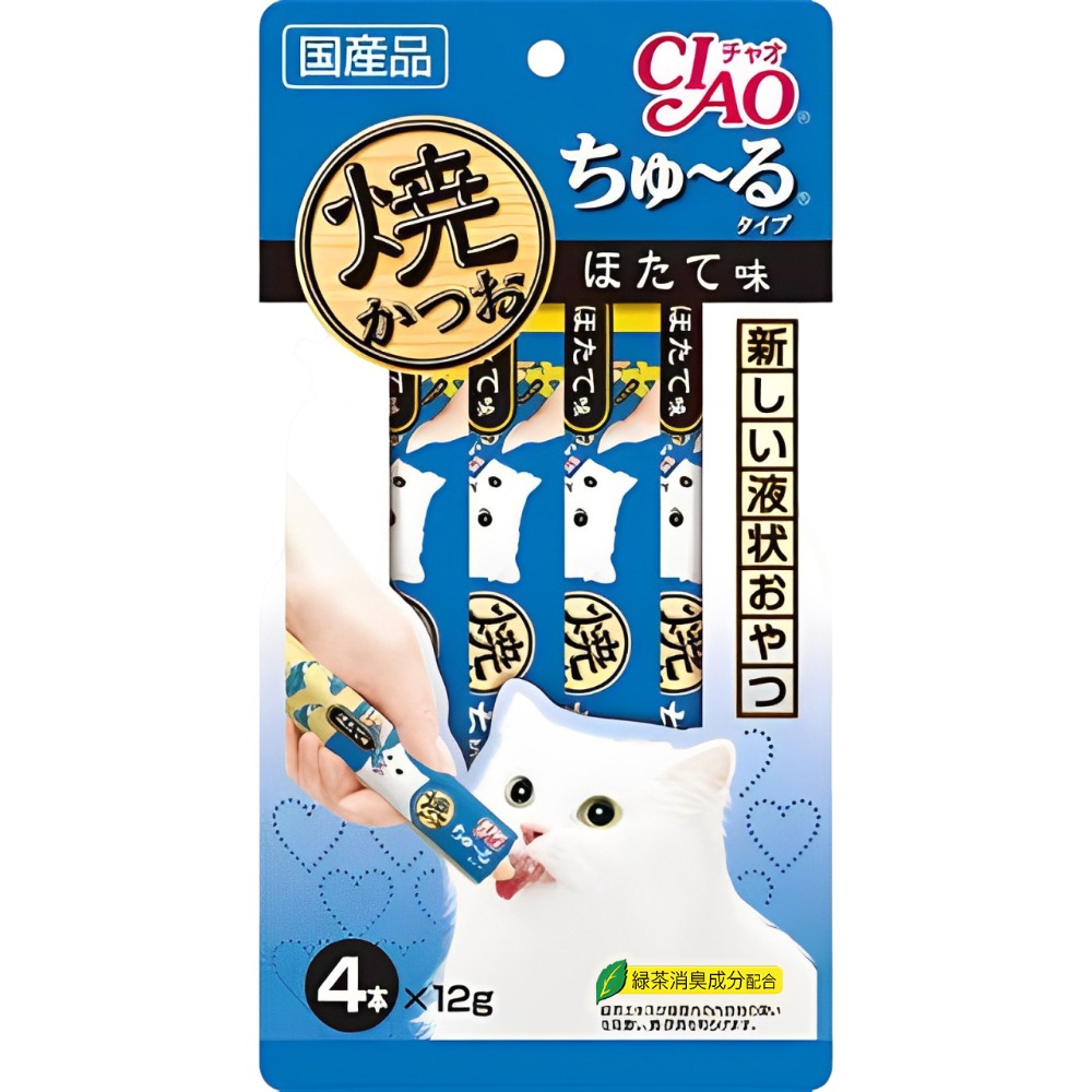 【WangLife】日本CIAO 啾嚕鰹魚燒貓肉泥4入 貓零食 貓肉泥 貓點心 貓食品  寵物點心 寵物肉泥-規格圖4