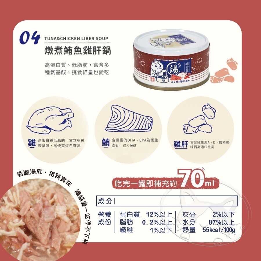 【WangLife】喵食堂 (80G箱購24入) 燉煮湯罐系列 貓餐罐 貓湯罐 燉煮主食湯罐 寵物罐頭 貓罐頭-細節圖9
