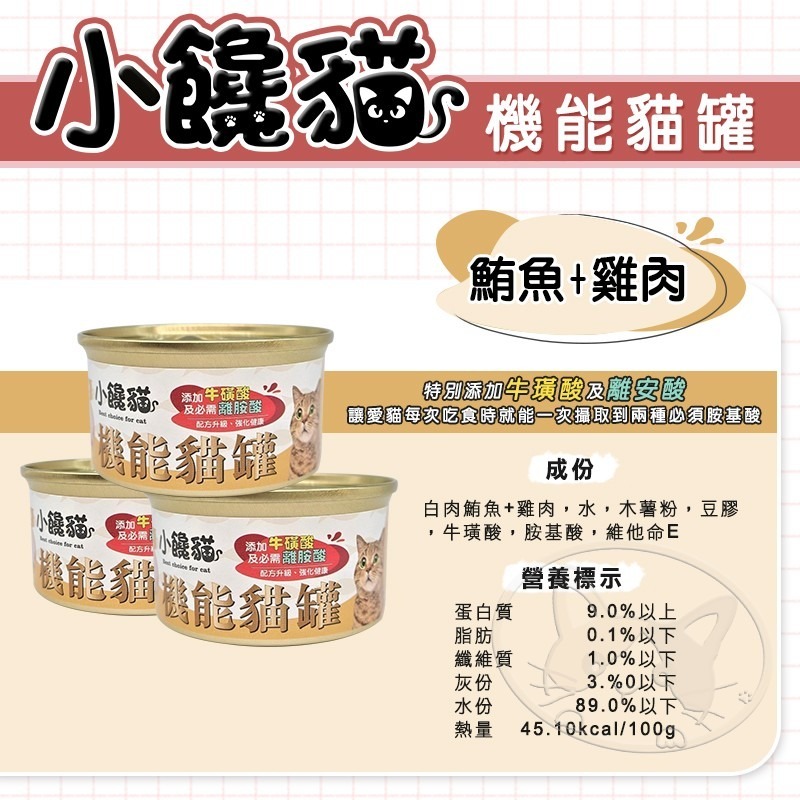 【WangLife】小饞貓 機能貓罐 (80g箱購24入) 貓罐 貓點心罐 寵物罐頭 貓罐頭 6種口味-細節圖7