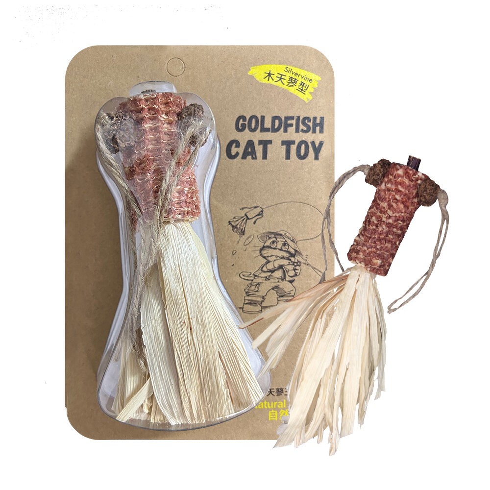 【旺生活】Natural Fresh 自然鮮 貓玩具系列 木天蓼玉米金魚 貓潔牙 貓零食 貓玩具-規格圖3