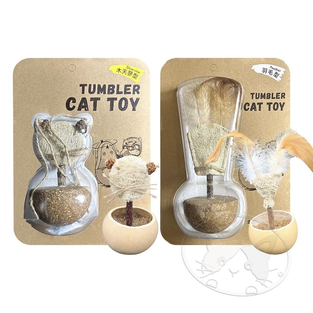 【旺生活】Natural Fresh 自然鮮 貓玩具系列 熊貓/金絲雀 潔牙不倒翁 貓潔牙 貓零食 貓玩具-細節圖2