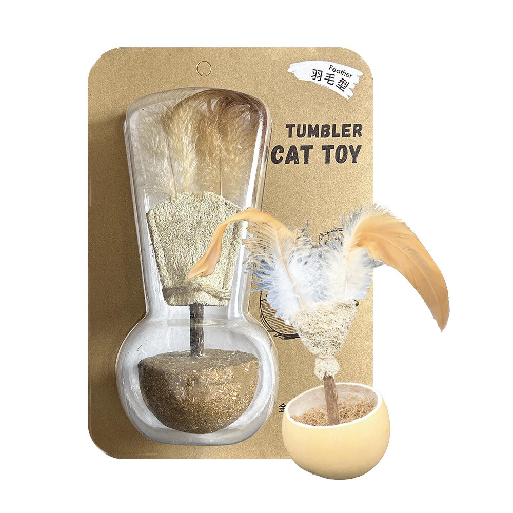 【旺生活】Natural Fresh 自然鮮 貓玩具系列 熊貓/金絲雀 潔牙不倒翁 貓潔牙 貓零食 貓玩具-規格圖3