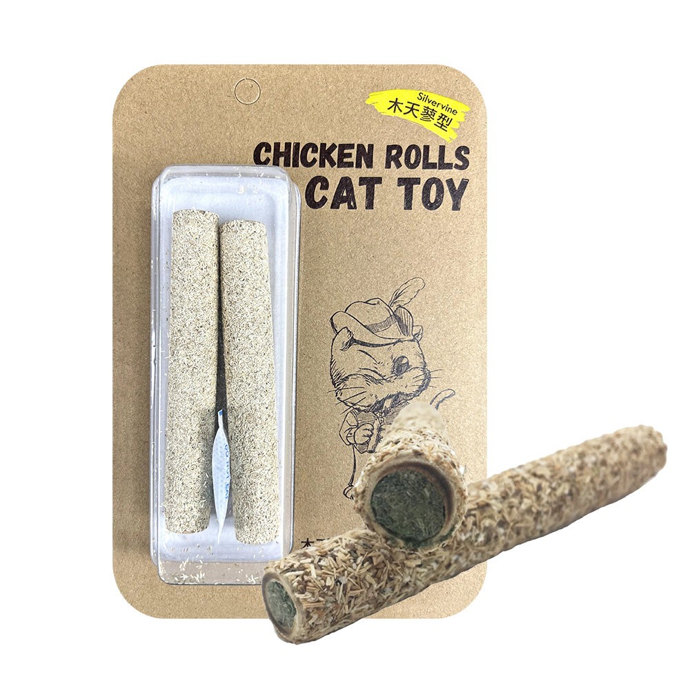 【旺生活】Natural Fresh 自然鮮 貓玩具系列 木天蓼+貓薄荷蛋捲(2入) 貓潔牙 貓零食 貓玩具-規格圖3