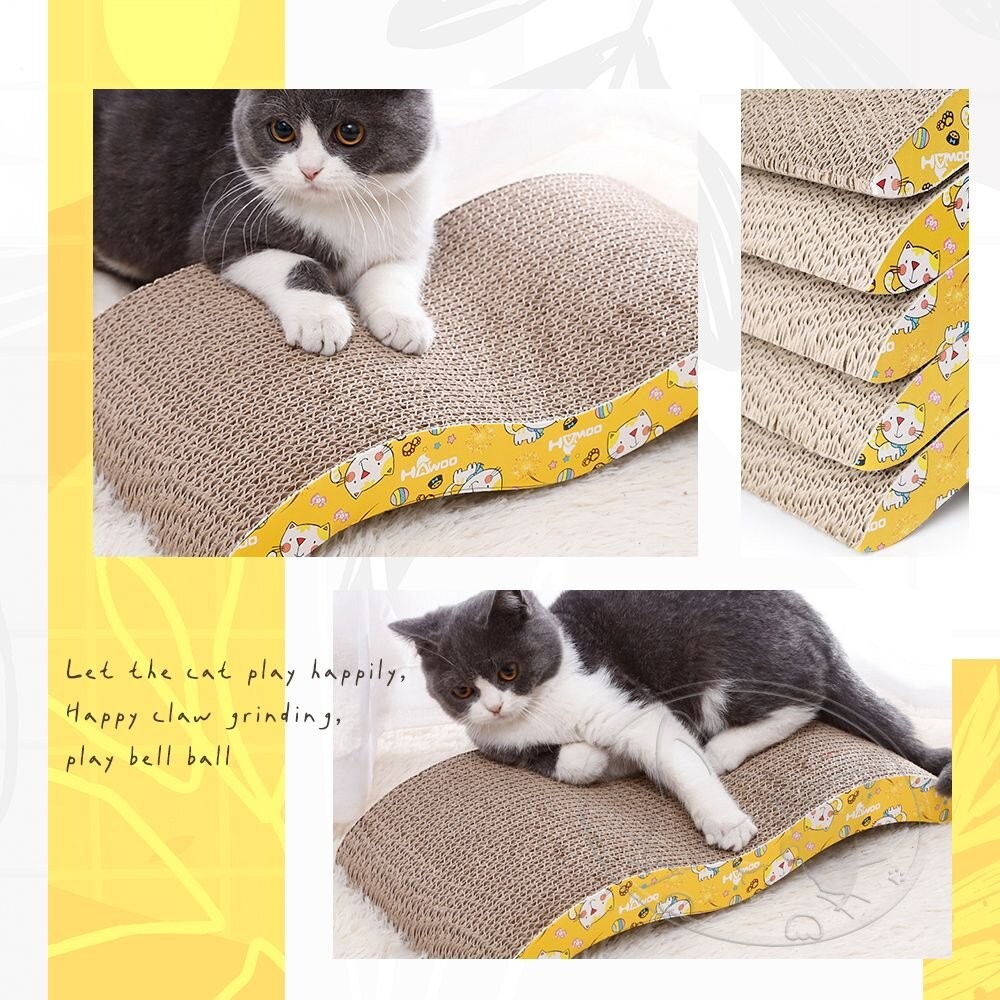 【旺生活】M型/M形 瓦愣紙貓抓板  貓玩具 貓抓板 瓦楞紙 貓咪用品 磨爪器 磨爪板 貓用品 貓磨爪-細節圖5