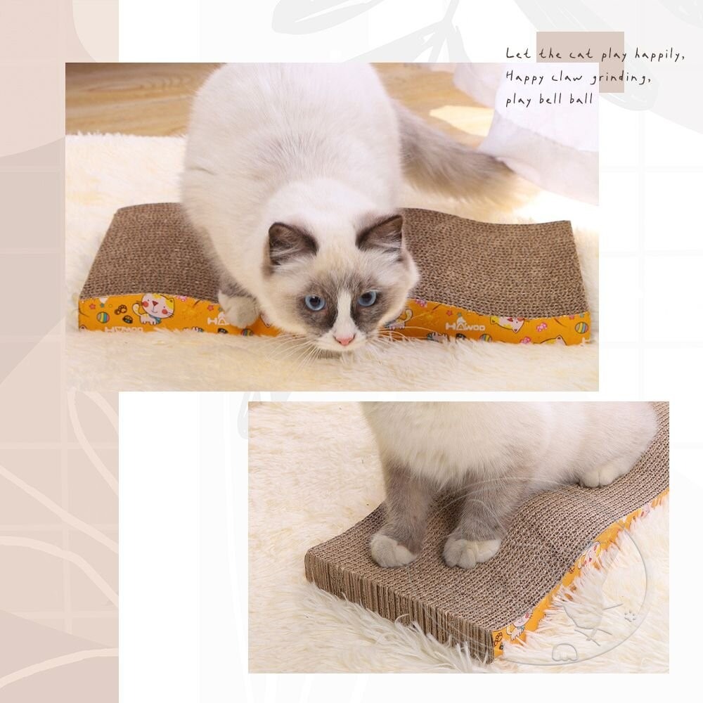 【旺生活】波浪型/波浪形 瓦愣紙貓抓板  貓玩具 貓抓板 瓦楞紙 貓咪用品 磨爪器 磨爪板 貓用品-細節圖7
