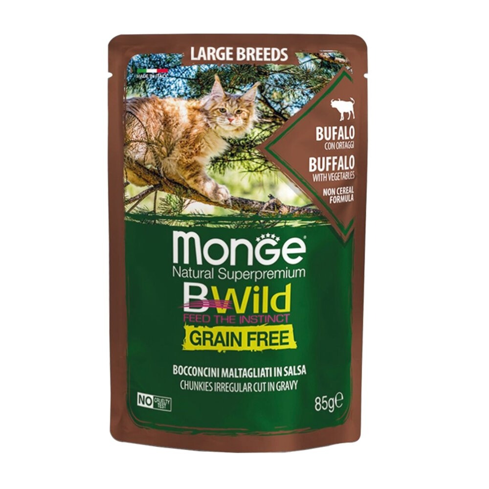 【旺生活】瑪恩吉 Monge 真野無榖主食貓餐包 85g 螺旋藻 木寡糖 貓補水 濕糧 貓餐包-規格圖5