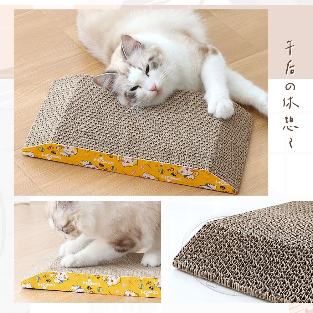 【旺生活】梯型/梯形 瓦愣紙貓抓板  貓玩具 貓抓板 瓦楞紙 貓咪用品 磨爪器 磨爪板 貓用品-細節圖6