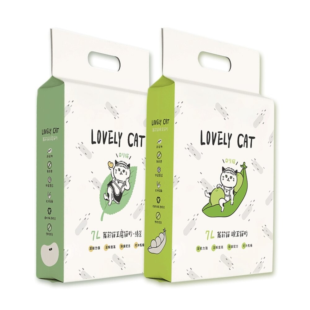 【WangLife】LOVELY CAT 蘿莉貓豌豆貓砂 7L (4入/箱) 豆腐貓砂 可自然分解 可食用-規格圖9