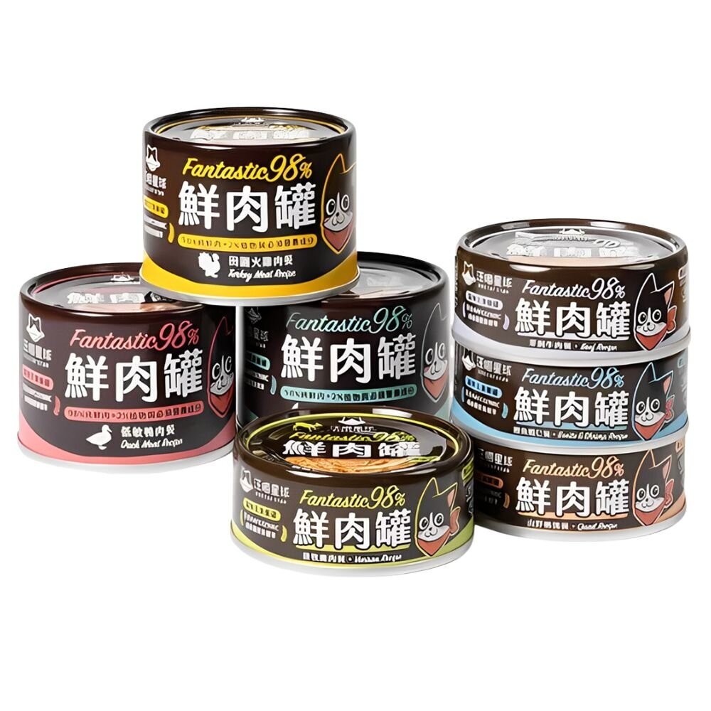 【WangLife】汪喵星球 貓咪98%無膠鮮肉主食罐 12入/箱 貓主食罐 鮮肉罐 寵物罐頭 貓罐頭-細節圖2