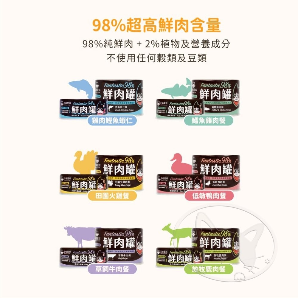 【WangLife】汪喵星球 貓咪98%無膠鮮肉主食罐 12入/箱 貓主食罐 鮮肉罐 寵物罐頭 貓罐頭-細節圖5