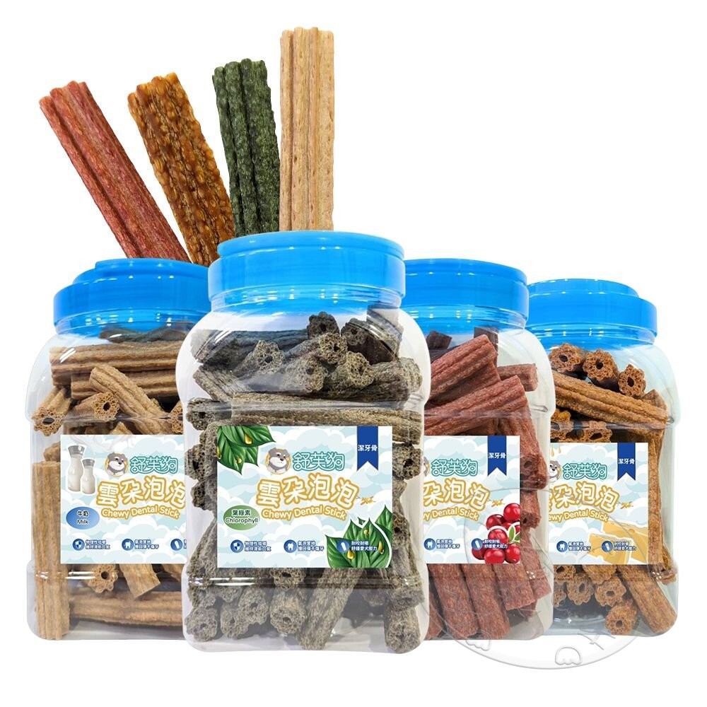 【旺生活】舒芙狗 雲朵泡泡潔牙骨 500g/罐裝 狗零食 耐嚼零食 泡泡潔牙骨 狗潔牙骨 狗潔牙-細節圖2