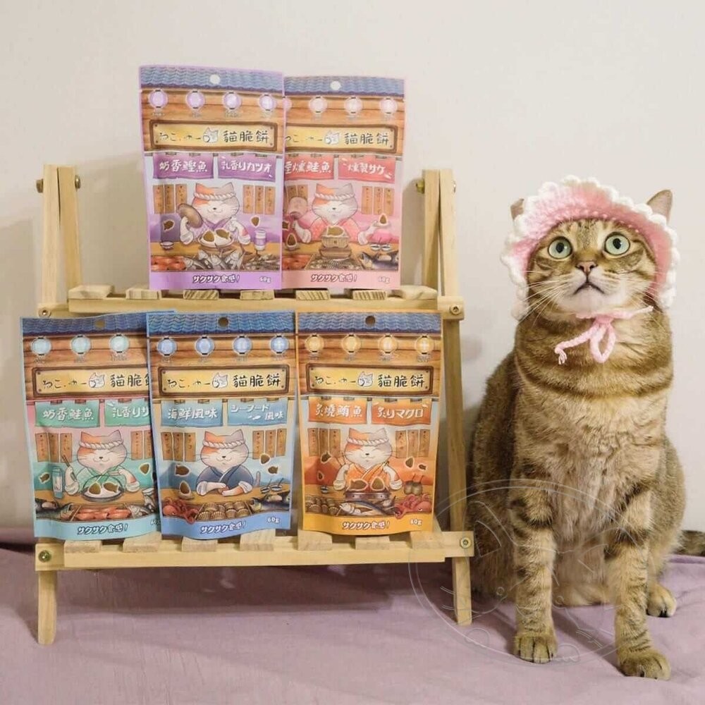 【旺生活】吶一口貓脆餅 60g 貓咪脆餅 貓餅乾 貓咪餅乾 寵物餅乾 貓零食 貓點心 貓脆餅 吶一口-細節圖9