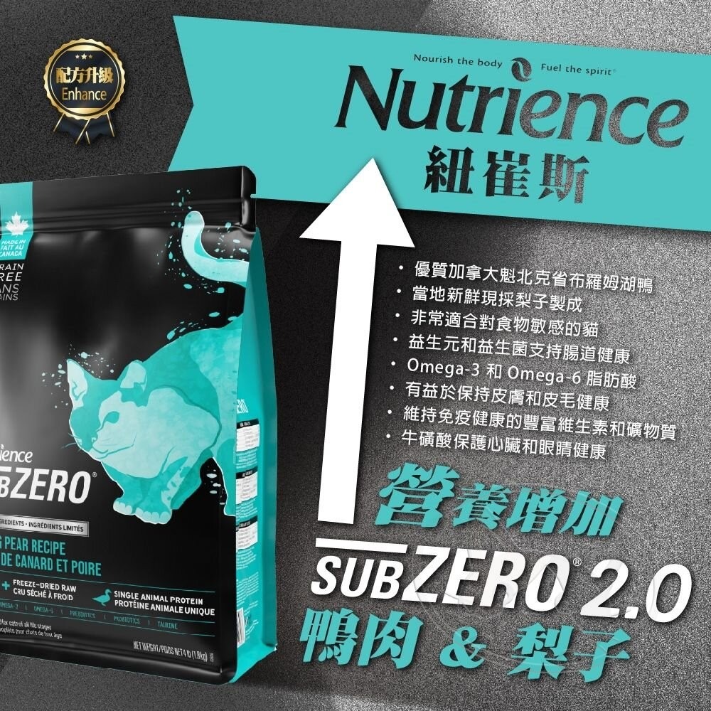 【旺生活】紐崔斯Nutrience 單一蛋白黑鑽頂級無穀凍乾貓糧 1.8KG/4.5KG 貓飼料 貓糧-細節圖7