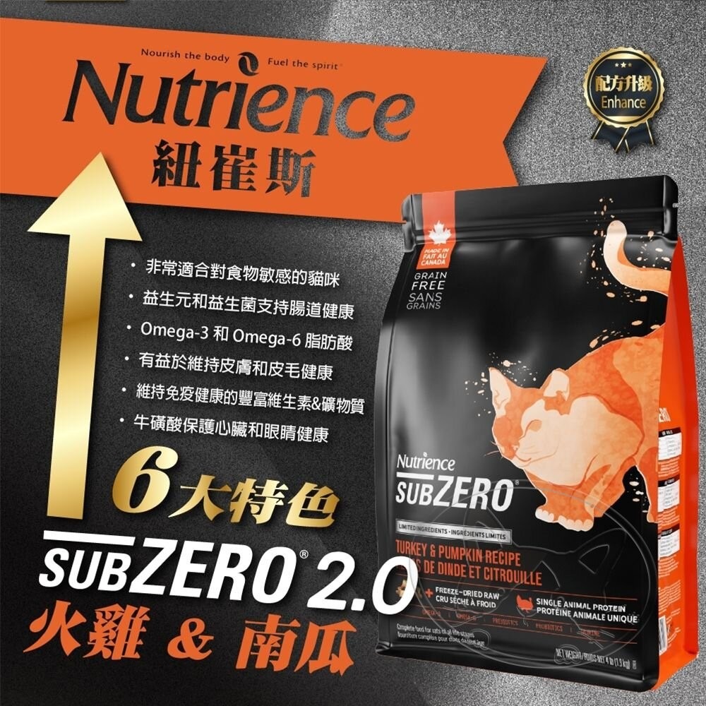 【旺生活】紐崔斯Nutrience 單一蛋白黑鑽頂級無穀凍乾貓糧 1.8KG/4.5KG 貓飼料 貓糧-細節圖8