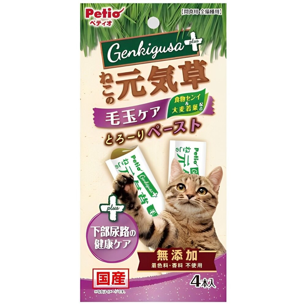 【旺生活】日本製 Petio 貓的元氣草 毛球下部尿路健康護理肉泥 貓草肉泥 貓肉泥 保健肉泥-規格圖7