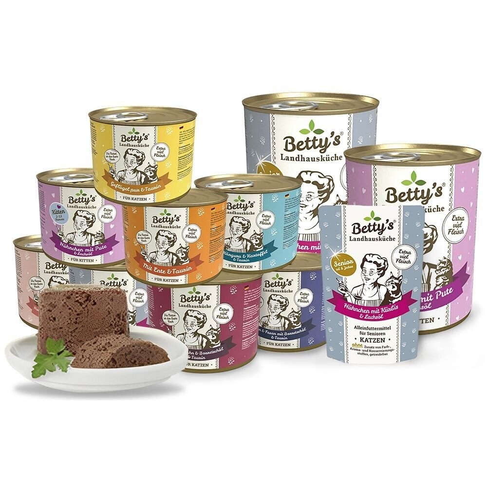 【旺生活】Betty’s 蓓蒂奶奶 貓咪無穀主食罐 6入/整箱 貓主食罐 200g 400g 貓罐-細節圖2