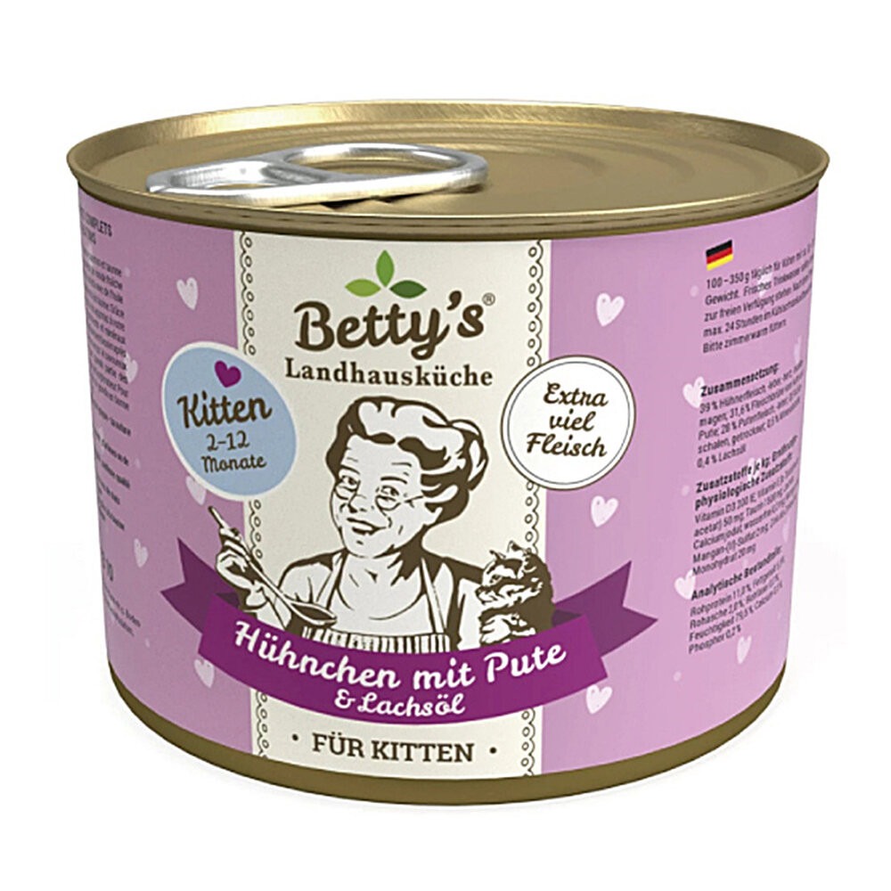 【旺生活】Betty’s 蓓蒂奶奶 貓咪無穀主食罐 6入/整箱 貓主食罐 200g 400g 貓罐-規格圖10