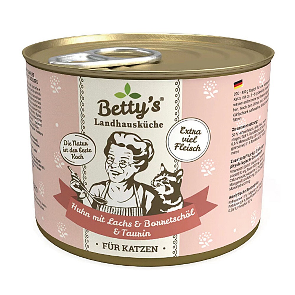 【旺生活】Betty’s 蓓蒂奶奶 貓咪無穀主食罐 6入/整箱 貓主食罐 200g 400g 貓罐-規格圖10