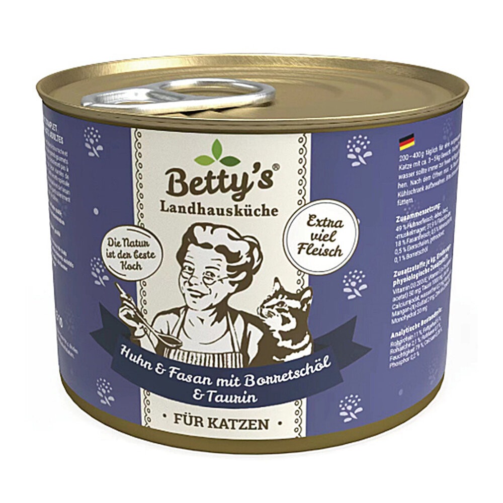 【旺生活】Betty’s 蓓蒂奶奶 貓咪無穀主食罐 6入/整箱 貓主食罐 200g 400g 貓罐-規格圖10